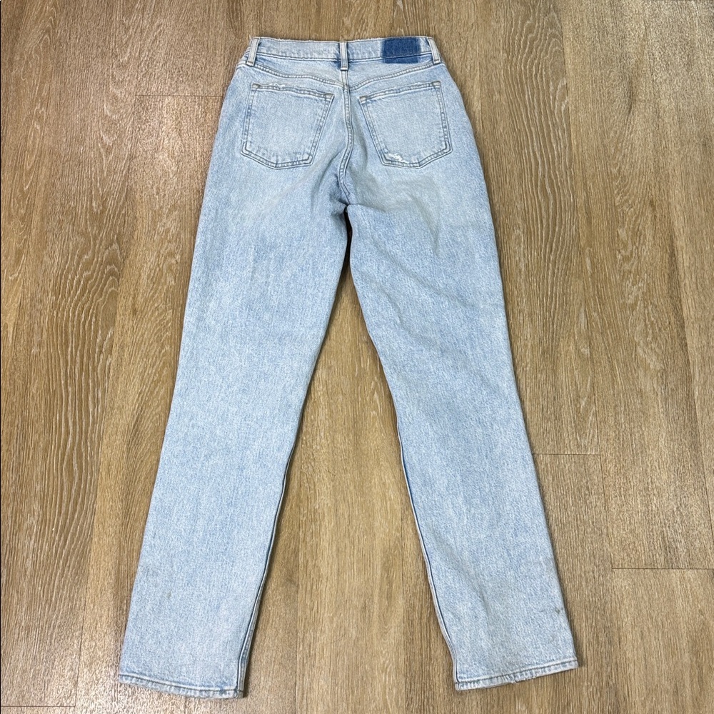 Abercrombie & Fitch 90s Straight Low Rise Curve Love Jeans size 27 Long Tall - Picture 7 of 12